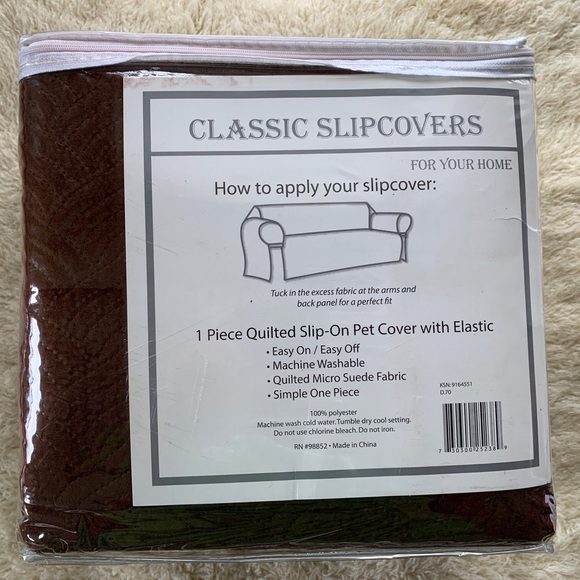 Couch Sofa Brown Slipcover - Picture 2 of 2